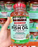 Dầu cá Kirkland Wild Alaskan Fish Oil 1400mg hộp 230 viên của Mỹ