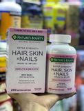 Hair Skin & Nails  Nature’s Bounty Vitamin ( Viên uống đẹp da , móng ,tóc ) 5000mcg ,250 viên