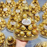 Kẹo Socola Ferrero Rocher Cone 350g  Hình Tháp 28 viên ý