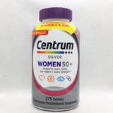 Centrum Vitamin tong hop cho nữ trên 50 tuổi Centrum Silver Women 275  viên của Mỹ