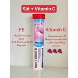 Viên sủi bổ sung vitamin  C Mivolis và khoáng chất , tăng đề kháng, ống 20 viên đức .  ( Thơm ngon dễ uống)