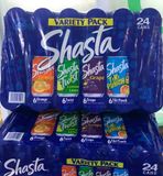 Nước ngọt Shasta Thùng 24 lon mix 4 vị 355ml Của Mỹ .