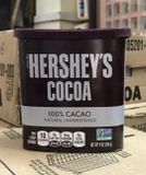 Bột Cacao Hershey Cocoa Nguyên Chất 100% không đường Của Mỹ 226g.