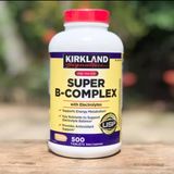 Vitamin B Tổng Hợp Super B-Complex Kirkland 500 Viên mỹ  tăng đề kháng