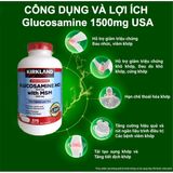 Glucosamin Viên uống bổ khớp của Mỹ Kirkland Signature Glucosamine with MSM hộp 375 viên