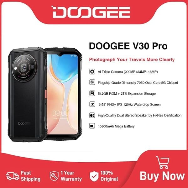  Doogee V30 Pro 5G | Camera 200MP | 32GB Ram | Khủng Khiếp Nhất Hiện Nay. 