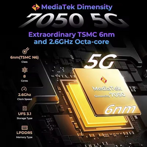 [GIẢM GIÁ ĐÓN XUÂN] HOTWAV Hyper 7 Pro 5G | 36GB (16+20)GB 256GB, 200MP,  6.6'' FHD+, 120Hz, 10800mAh, NFC, 33W, Android 14 