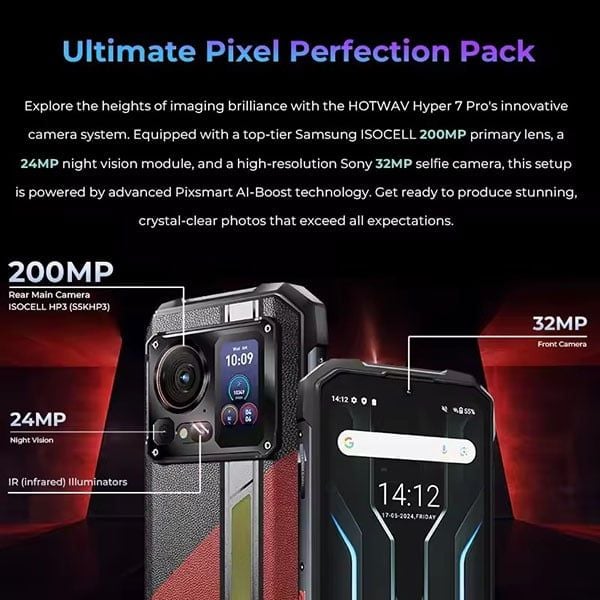  [GIẢM GIÁ ĐÓN XUÂN] HOTWAV Hyper 7 Pro 5G | 36GB (16+20)GB 256GB, 200MP,  6.6'' FHD+, 120Hz, 10800mAh, NFC, 33W, Android 14 