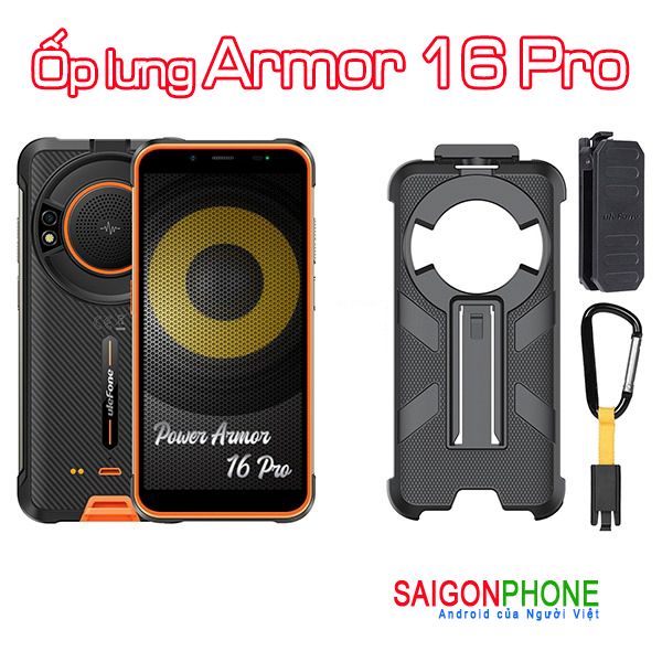  Ốp Lưng Chính hãng Ulefone Power Armor 16 Pro với Kẹp thắt lưng và Móc khóa 