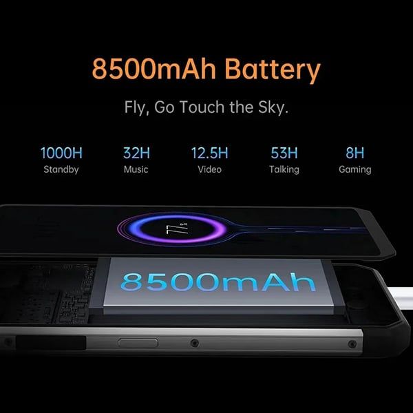  Oukitel WP27 | Điện Thoại Siêu Bền 12GB Ram + Pin 8500mAh + 64MP AI Cam Chính/ 20MP IR 