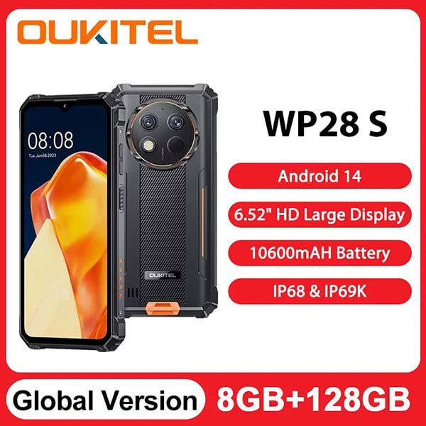 Oukitel WP28S | 8GB(4+4) RAM+128GB Rom, 10600mAh, 6.52