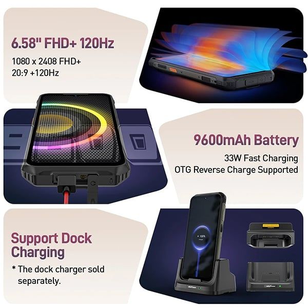  【Ulefone Armor 21 | Loa Kẹo Kéo 122dB Đèn Disco  - Camera Ban Đêm - 16GB Ram】 