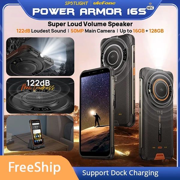  【Ulefone Power Armor 16s】LOA SIÊU TO 122DB CÔNG SUẤT CỰC ĐẠI 3,5W. 