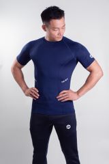 Áo cộc tay dải chỉ dáng Slimfit T5 ( logo ở eo )