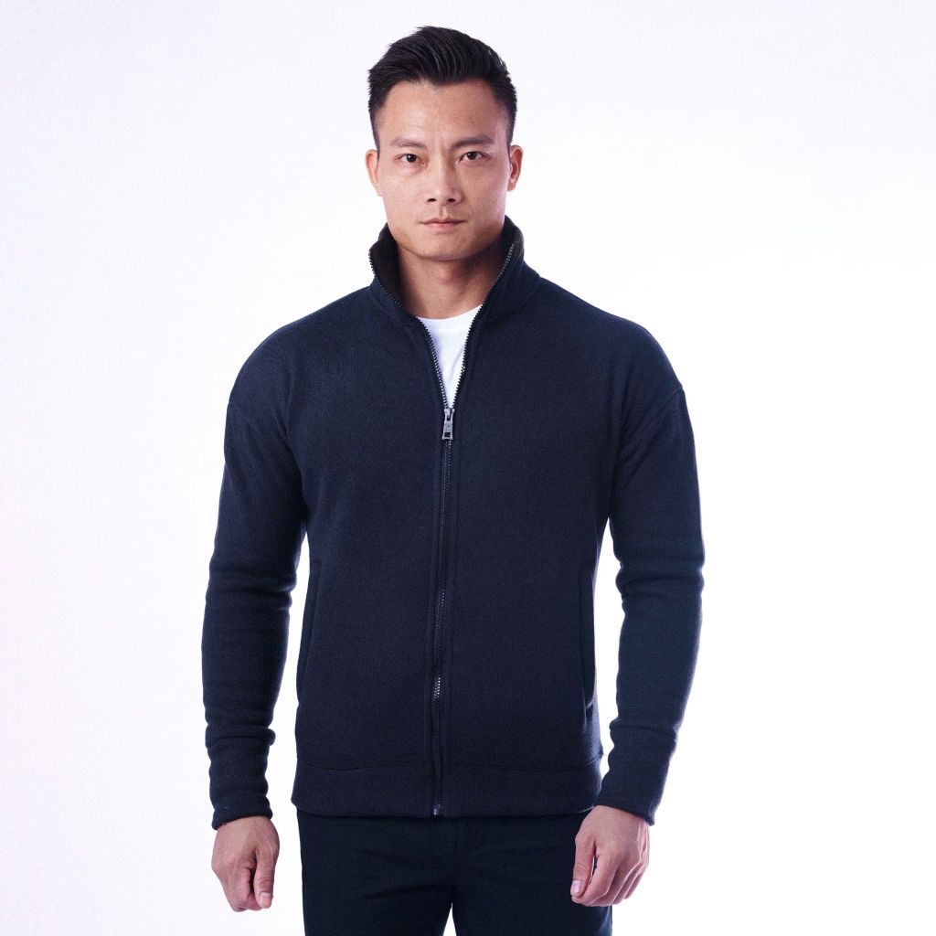 Áo khoác vải nỉ trần bông cao cổ The Max G12226