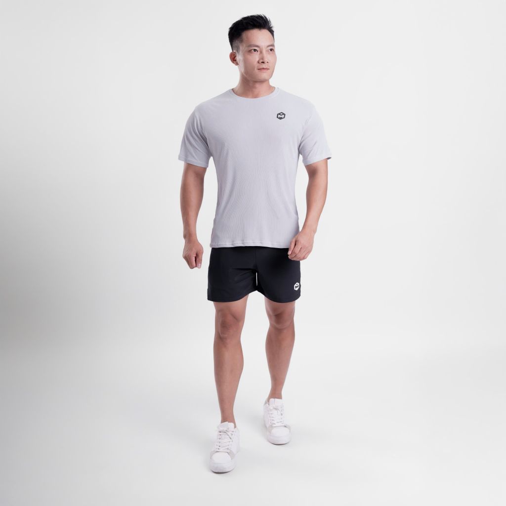 Áo cộc tay dáng suông vải tăm lạnh siêu nhẹ logo The Max G09198