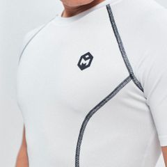 Tshirt body combat dải chỉ khác màu logo nổi THE MAX G02233