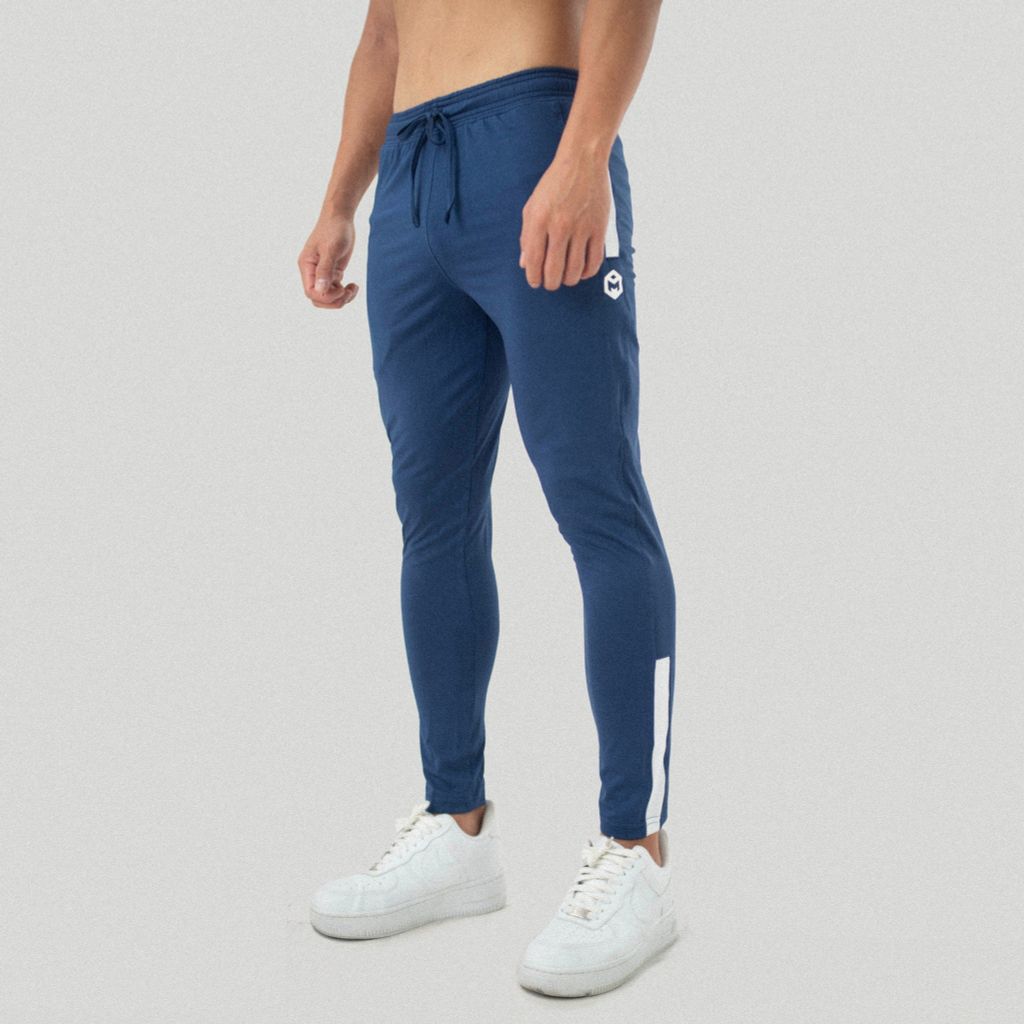 Quần jogger phối sườn vải poly 2 da The Max T32025 G03240