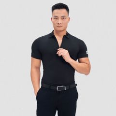 Áo polo lux kéo khóa vải thun lụa THE MAX G02234