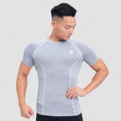 Tshirt body combat dải chỉ khác màu logo nổi THE MAX G02233