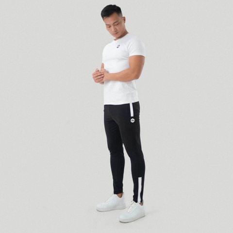 Quần jogger phối sườn vải poly 2 da The Max T32025 G03240