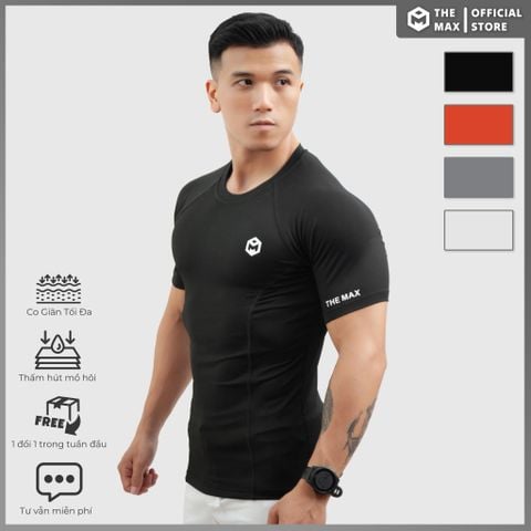 Áo cộc tay body dải chỉ cùng màu The Max G08179