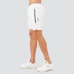 Quần short phối sọc viền vải poly 2 da The Max G02239