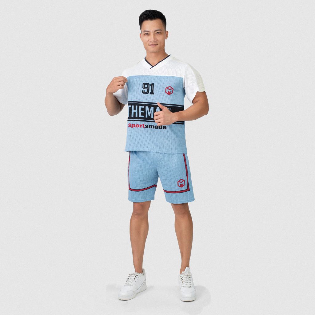 Bộ cộc tay oversize bóng rổ 4 màu G11228 ( dáng rộng thùng, oversize)