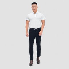Áo polo lux kéo khóa vải thun lụa THE MAX G02234