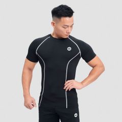 Tshirt body combat dải chỉ khác màu logo nổi THE MAX G02233