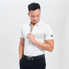 Áo polo lux kéo khóa vải thun lụa THE MAX G02234