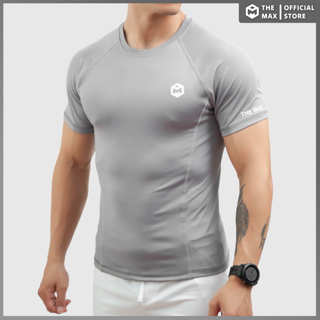 Áo cộc tay body dải chỉ cùng màu The Max G08179