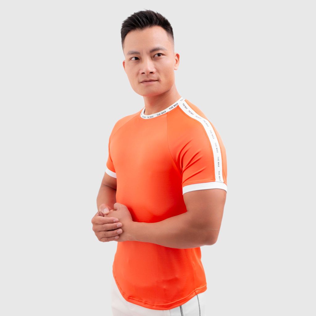 Áo cộc tay thể thao phối vai The Max T72024 G07173