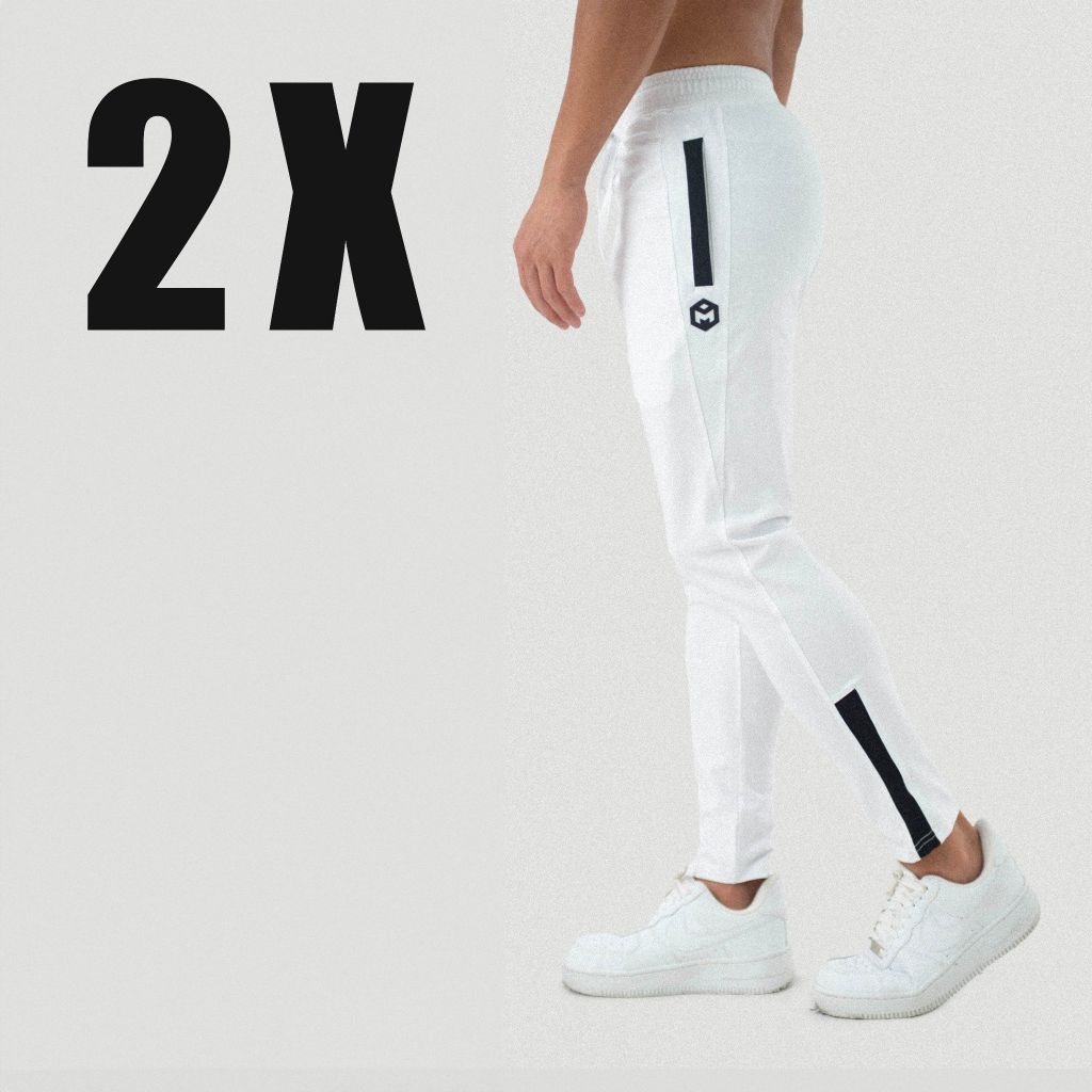Quần jogger phối sườn vải poly 2 da The Max T32025 G03240