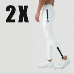 Quần jogger phối sườn vải poly 2 da The Max T32025 G03240