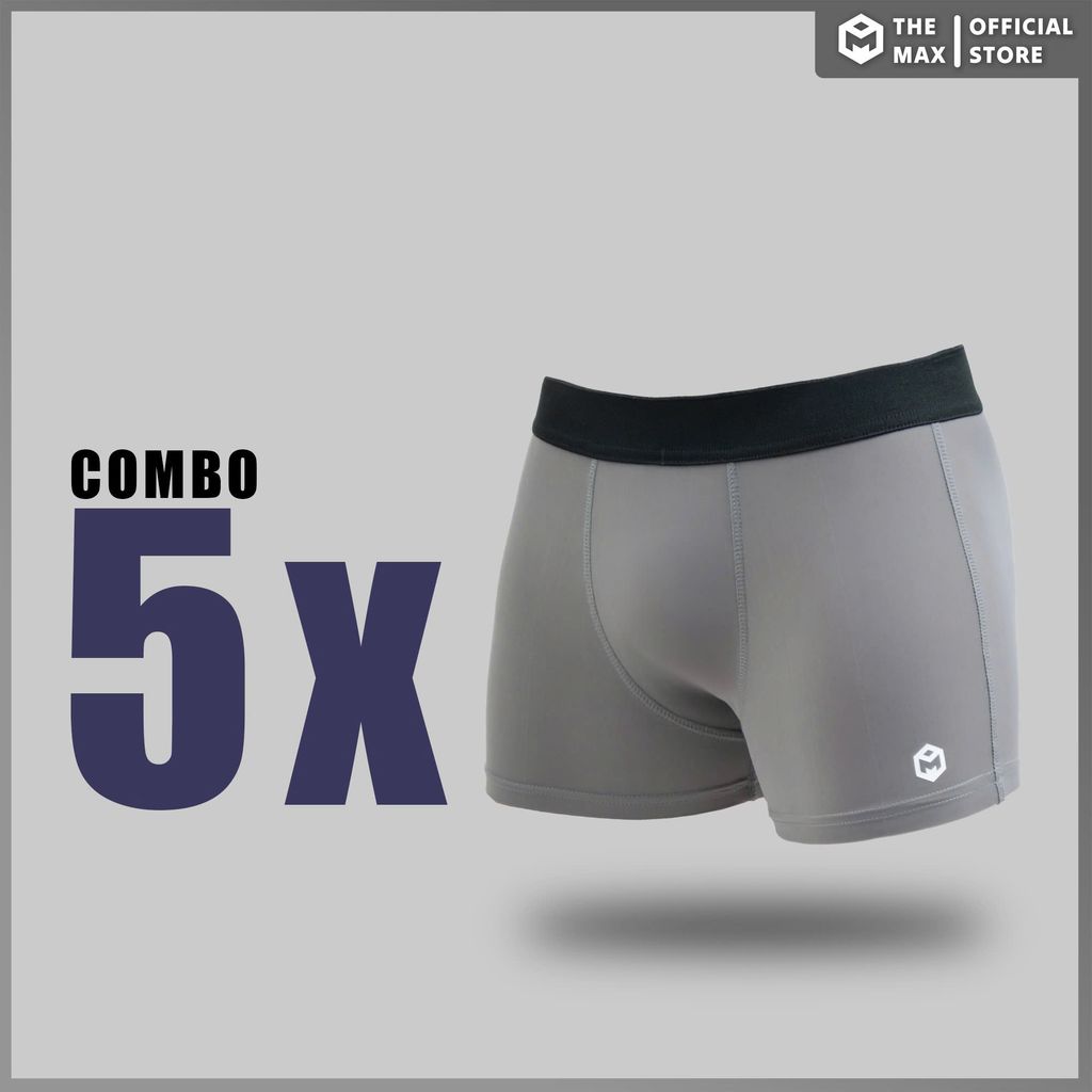 Quần boxer thể thao cạp trơn The Max G08182