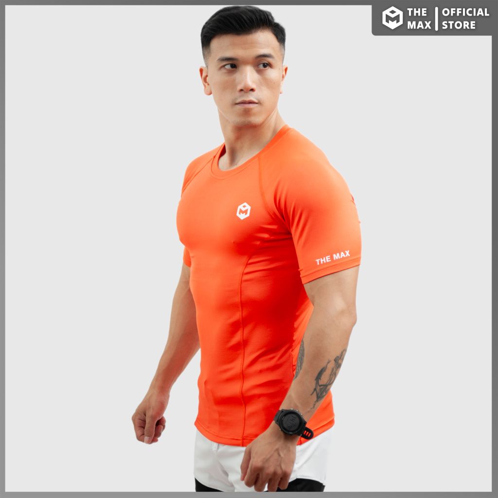 Áo cộc tay body dải chỉ cùng màu The Max G08179