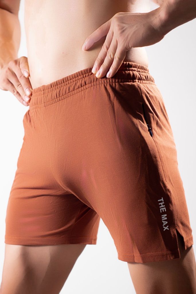 Quần short cardio vải lacoste logo THEMAX T6-1 ( có xẻ )