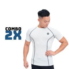 Tshirt body combat dải chỉ khác màu logo nổi THE MAX G02233