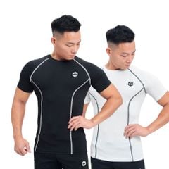 Tshirt body combat dải chỉ khác màu logo nổi THE MAX G02233