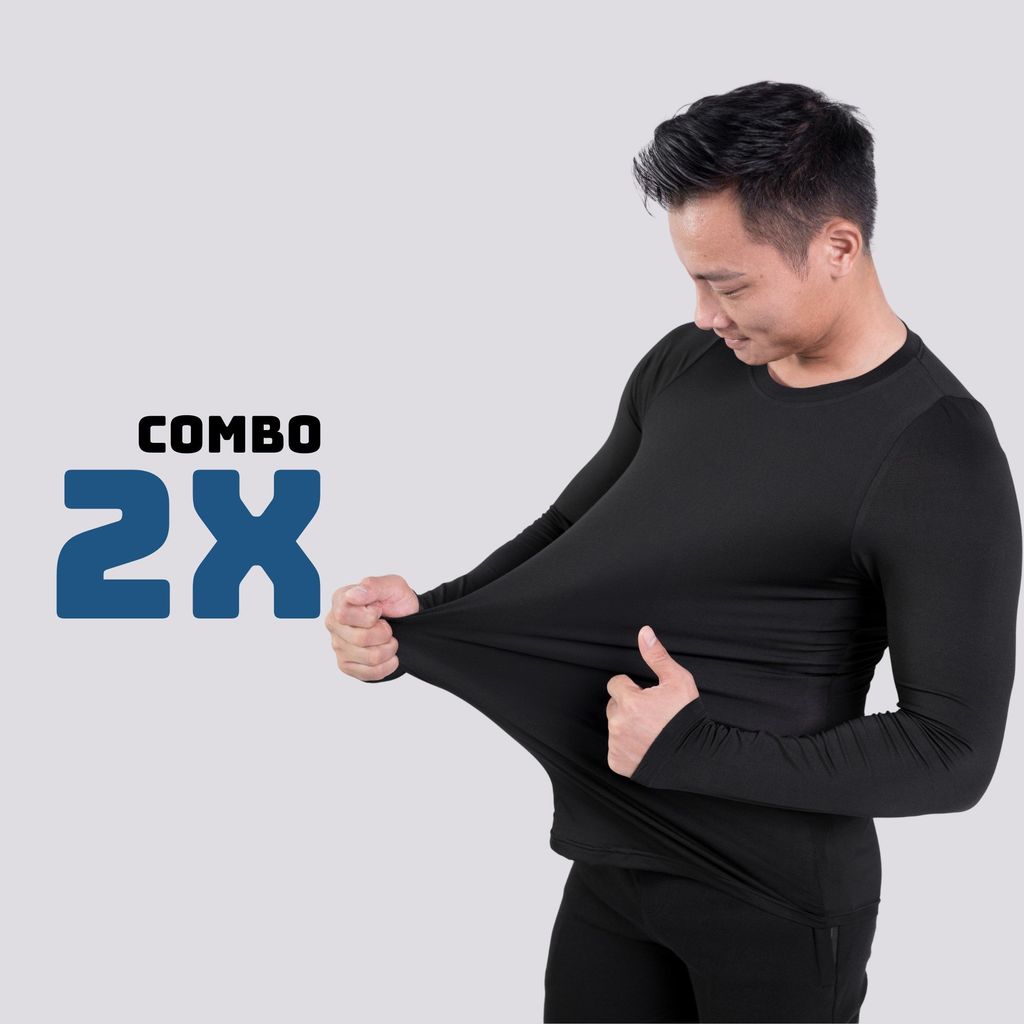 Áo giữ nhiệt vải thun lụa cổ tròn logo gáy The Max T92024 G09191 (mặc lót, mặc chơi thể thao) (9.0)