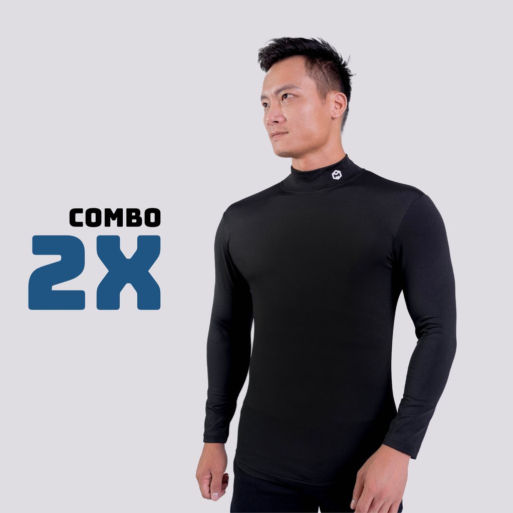 Áo giữ nhiệt vải thun lụa CỔ CAO 5cm The Max T92024 G09192 (mặc lót, mặc chơi thể thao) (10.0)