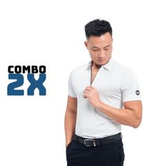 Áo polo lux kéo khóa vải thun lụa THE MAX G02234