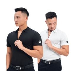 Áo polo lux kéo khóa vải thun lụa THE MAX G02234
