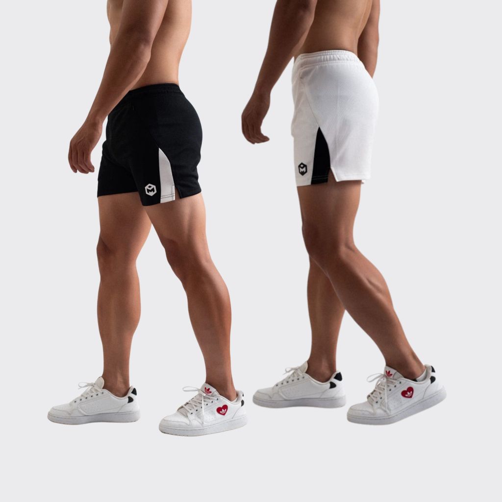 Quần Short thể thao Quần tập Gym, Quần chạy bộ ,... vải poly hai da dáng nửa đù GYMMAX T112023 G1159