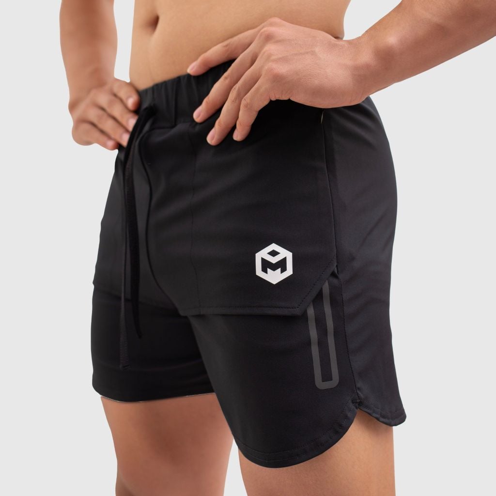 Quần short thể thao phối phản quang THE MAX G08175