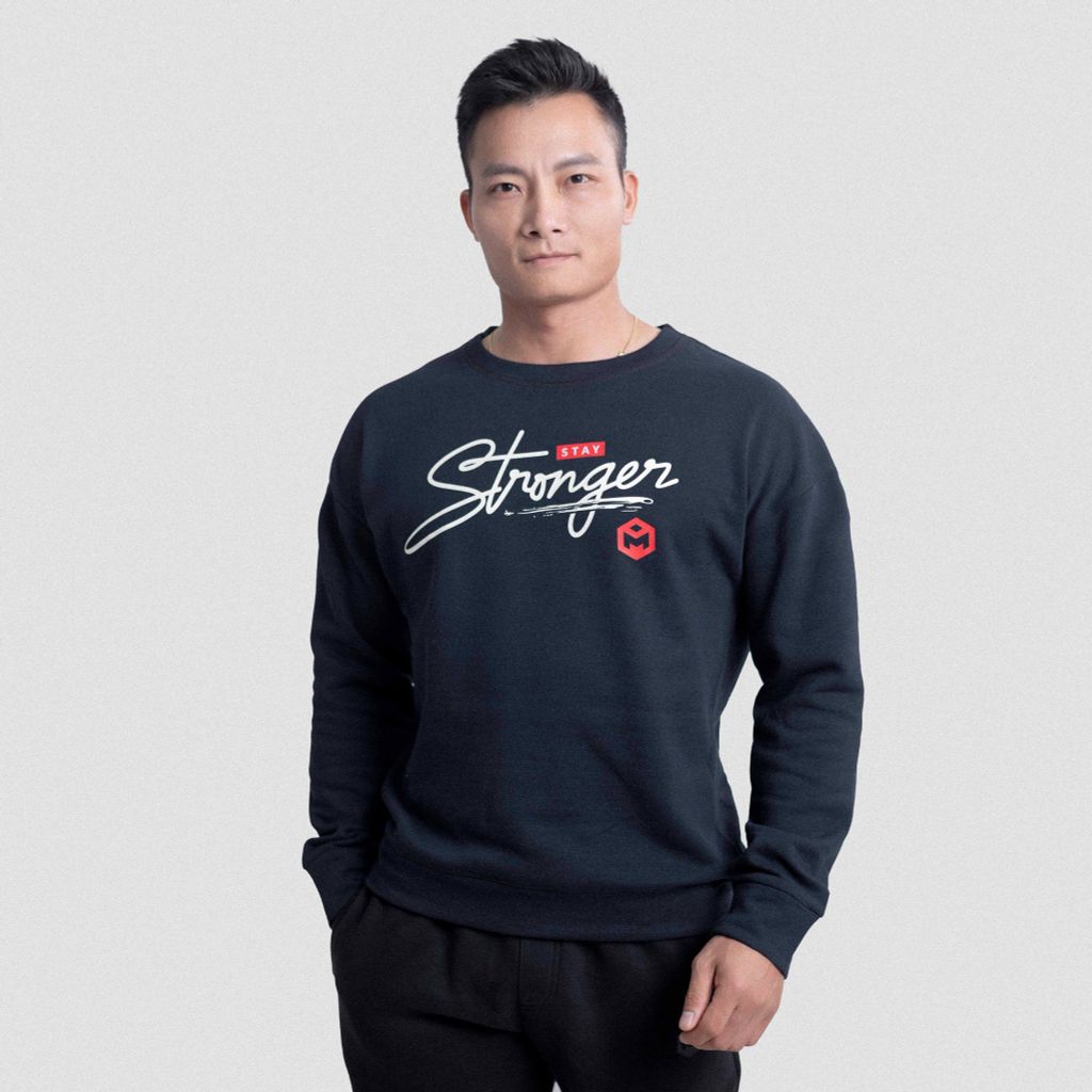 Áo sweater nỉ bông dài tay STRONGER G11219 ( áo phông dài tay vải cotton)