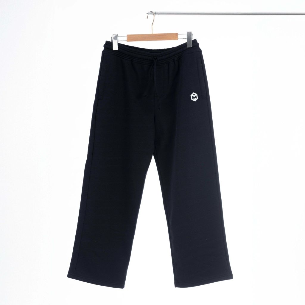 Quần dài ống rộng không bo chun Bigsize, oversize, rộng thùng thùng vải nỉ trần bông THE MAX G12228
