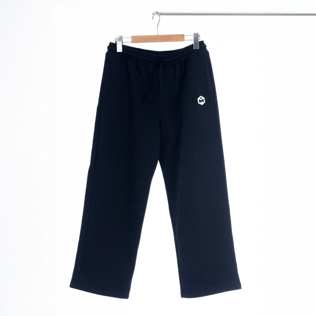 Quần dài ống rộng không bo chun Bigsize, oversize, rộng thùng thùng vải nỉ trần bông THE MAX G12228
