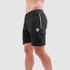 Quần short thể thao phối cầu mông vải nỉ da cá T72024 G07174